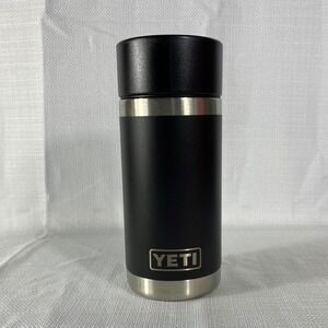 YETI Rambler 12oz Bottle with HotShot Cap Black Stainless Steel Vacuum Insulated